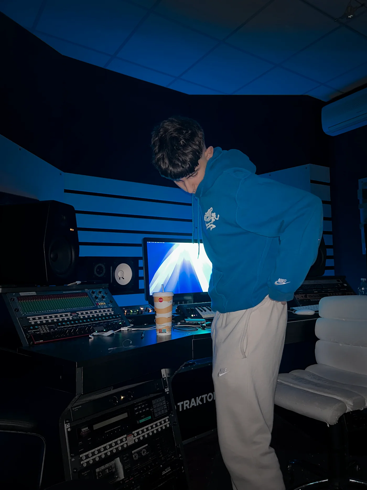 Wzzptom in his studio